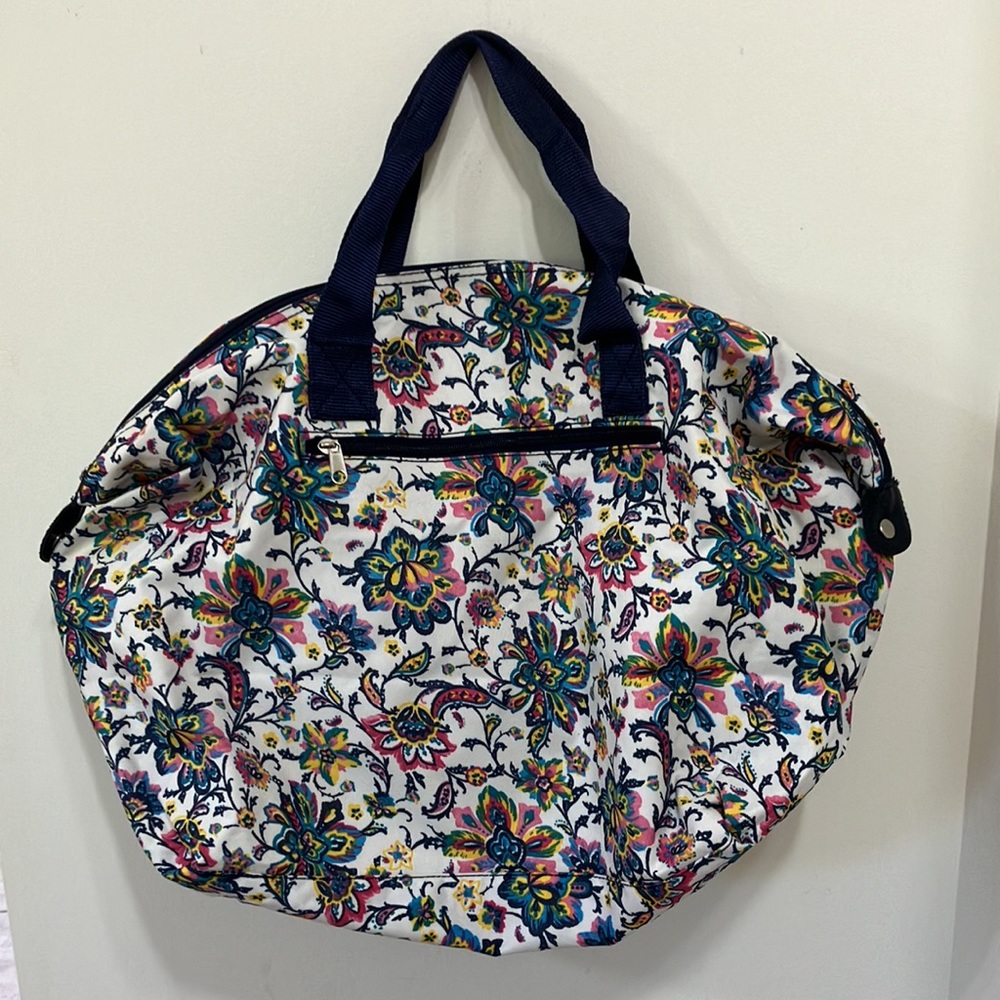Large floral tote bag